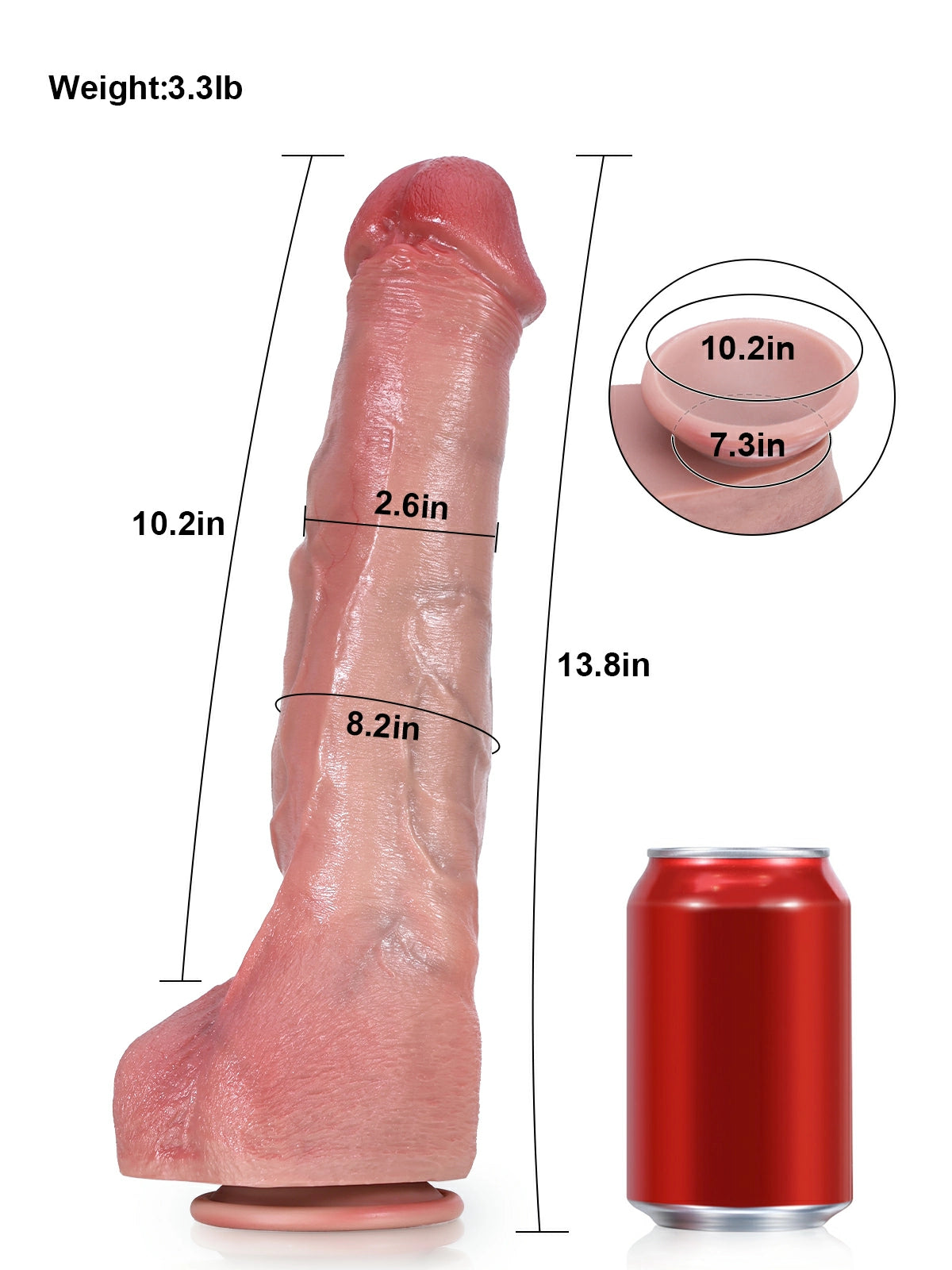 Jeff 11.8" x 2.2" Realistic Silicone Anal Dildo with Bendable Metal Core