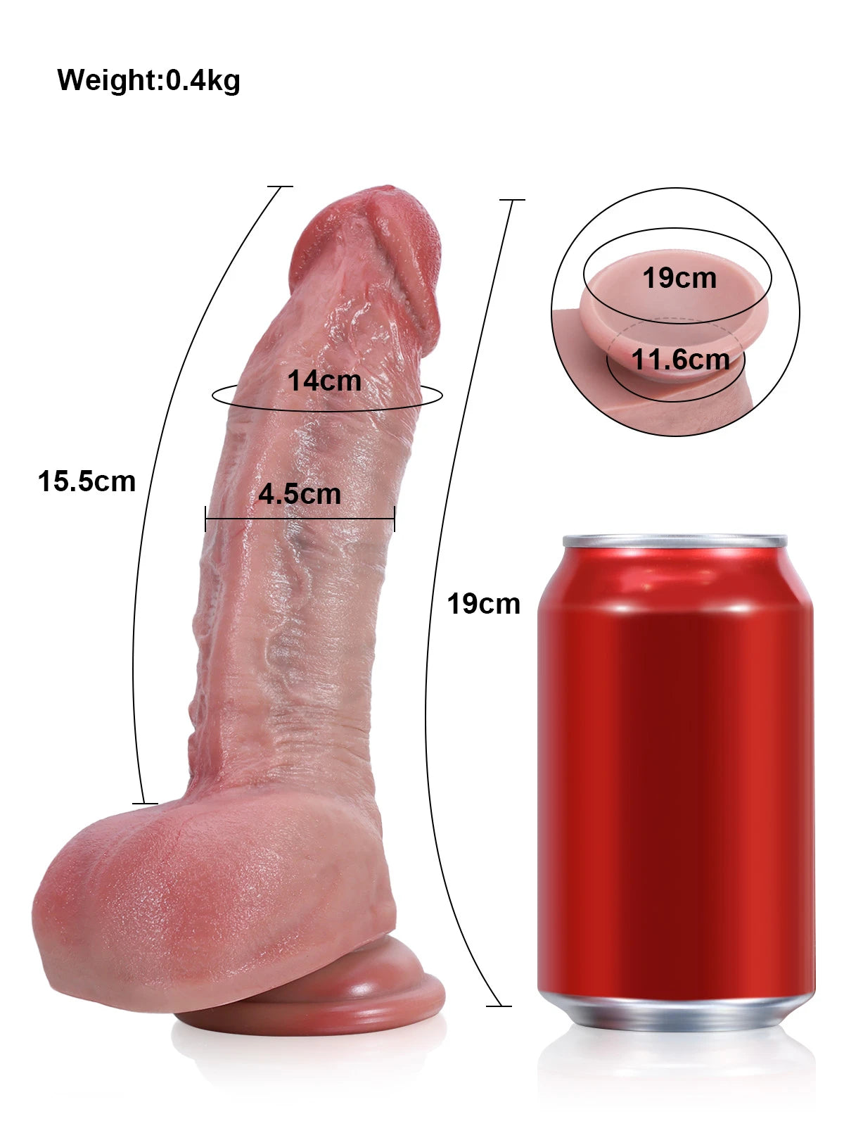 Dave - 7.5" Realistic Dildo for Beginners Soft Skin-Like Small Dildo
