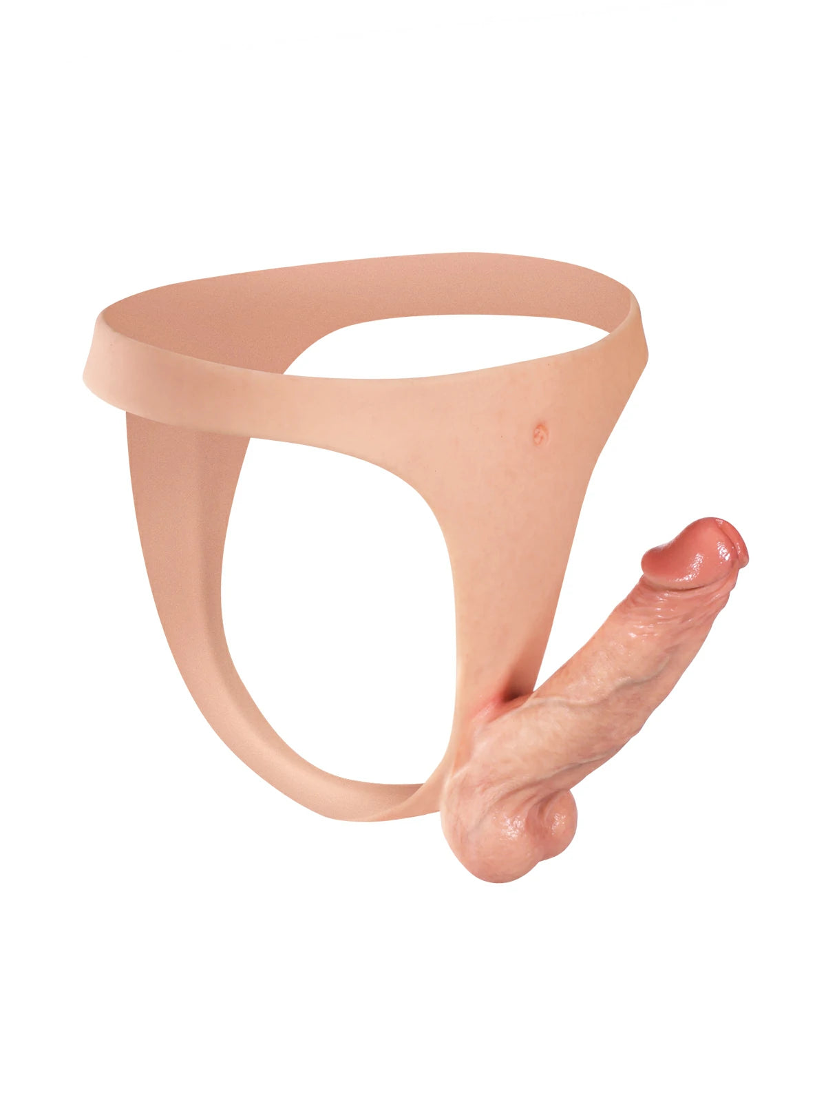 Nick 6.3" x 1.6" Lightweight Strap-On Realistic Dildo with Slim Strap & Moving Balls