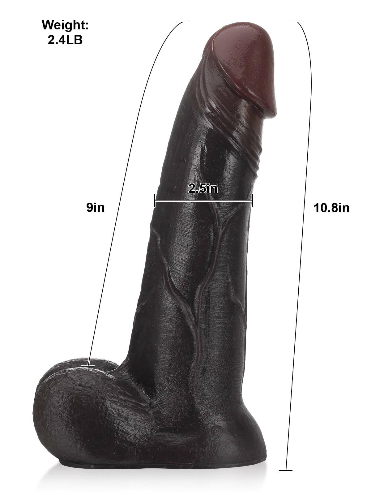 Anja 10.9" x 2.5" Vac-U-Lock XL Realistic Silicone Dildo with Gliding Skin & Moving Balls