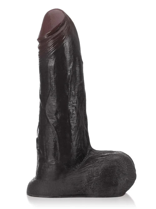Ryder | 9" x 2.1" Black Realistic Silicone Dildo with Sliding Skin & Vac-U-Lock