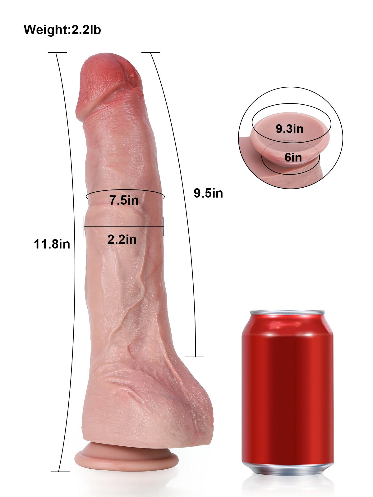 Jeff 11.8" x 2.2" Realistic Silicone Anal Dildo with Bendable Metal Core