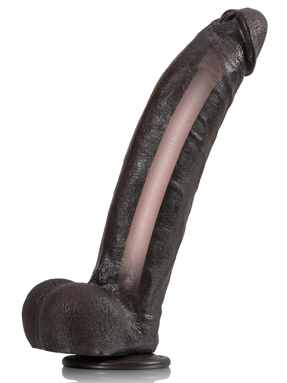 Farid Black 12" x 2.4" Realistic Silicone Dildo with Bendable Metal Core