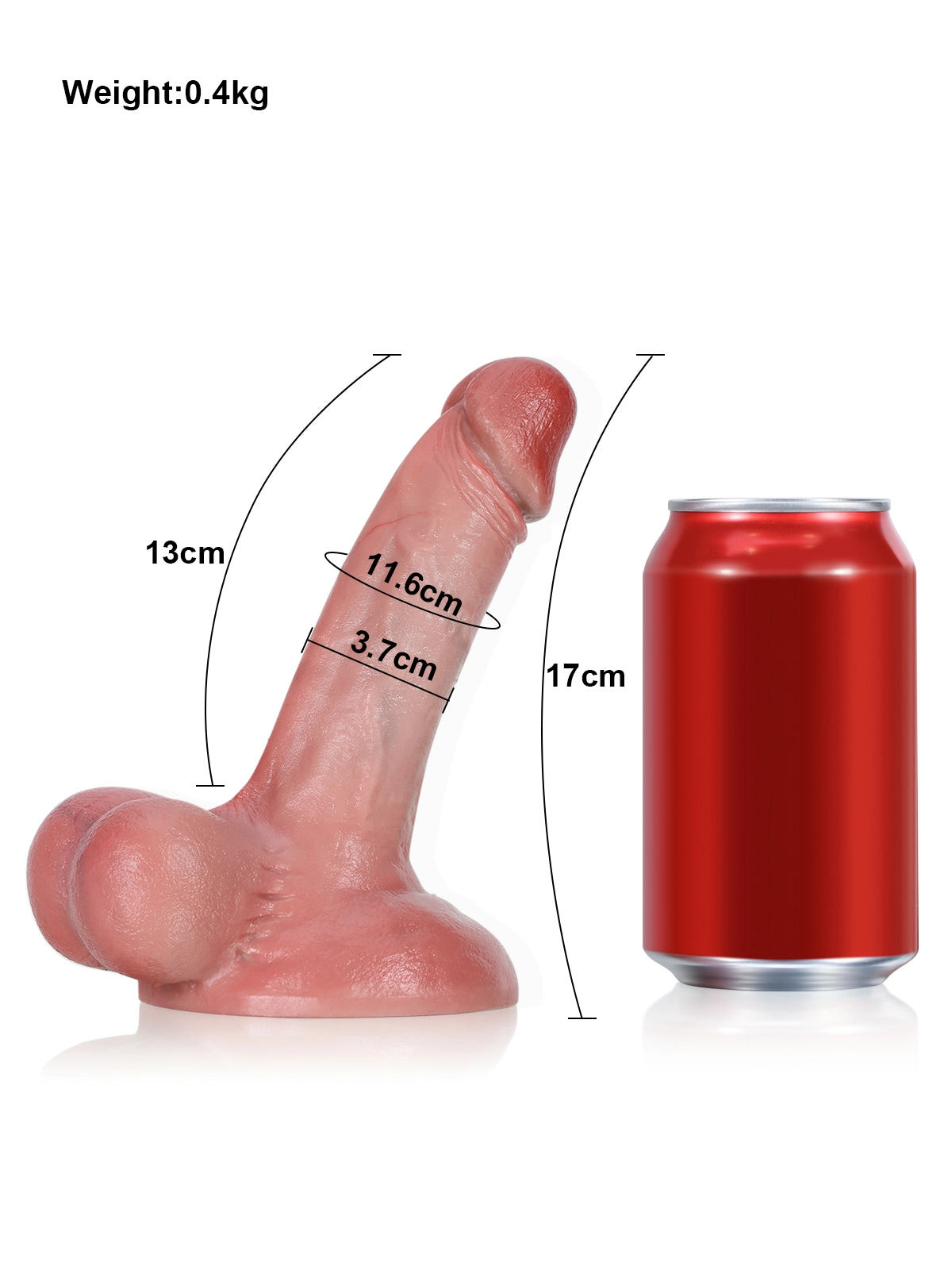 Beacher 6.7" x 1.5" Beginner-Friendly Realistic Silicone Dildo with Pronounced Veins