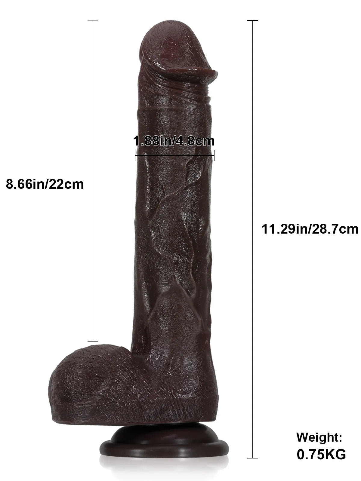 Becker 11.2" x 1.8" Striking Black Thrusting Silicone Dildo with 7 Modes & Remote
