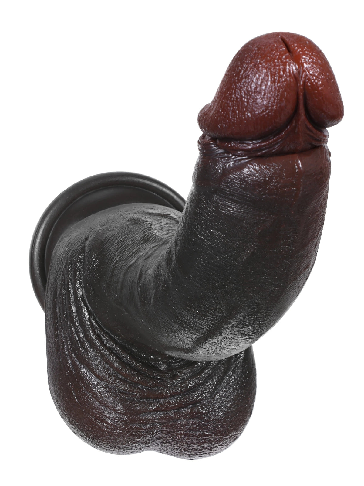 Brandon 9.5" x 1.8" Straight Realistic Black Silicone Dildo with Soft Skin Feel