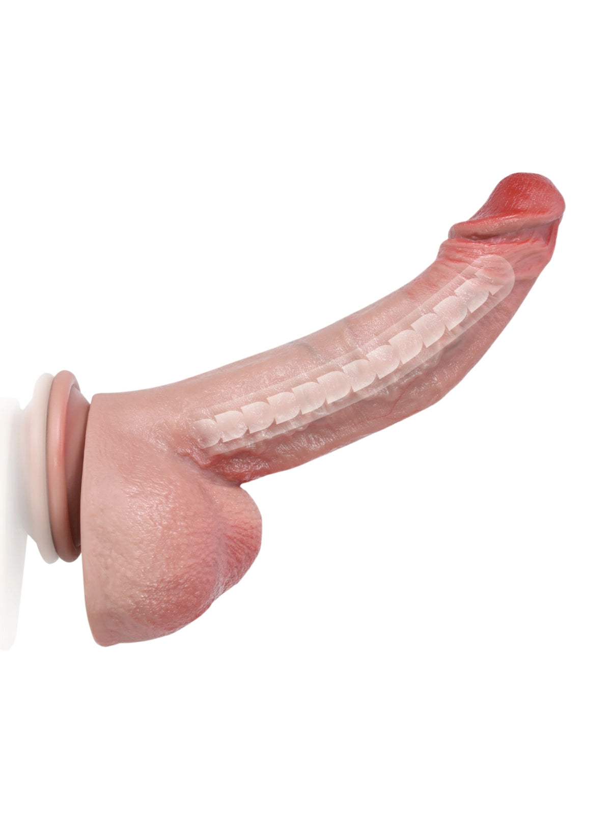 Charlie | 9.5" x 2" Bendable Metal Core Realistic Silicone Dildo with Asymmetric Balls