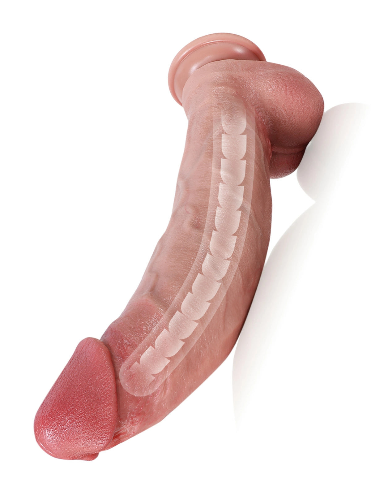 Farid | 12.2" x 2.4" Curved Realistic Silicone Dildo with Bendable Metal Core