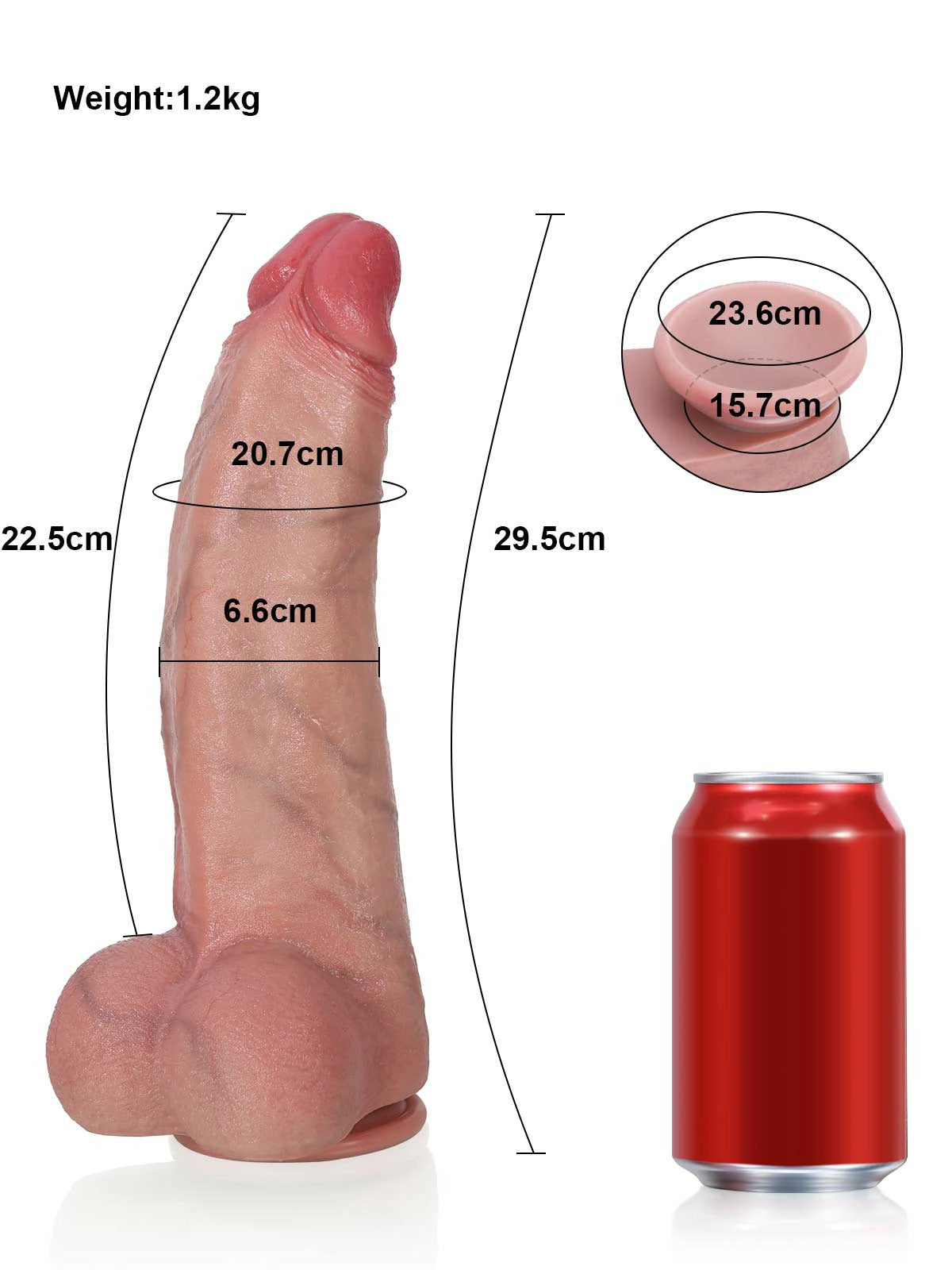 Galadriel 11.6" x 2.6" Realistic Silicone Dildo with Tapered Tip and Spine Ridge