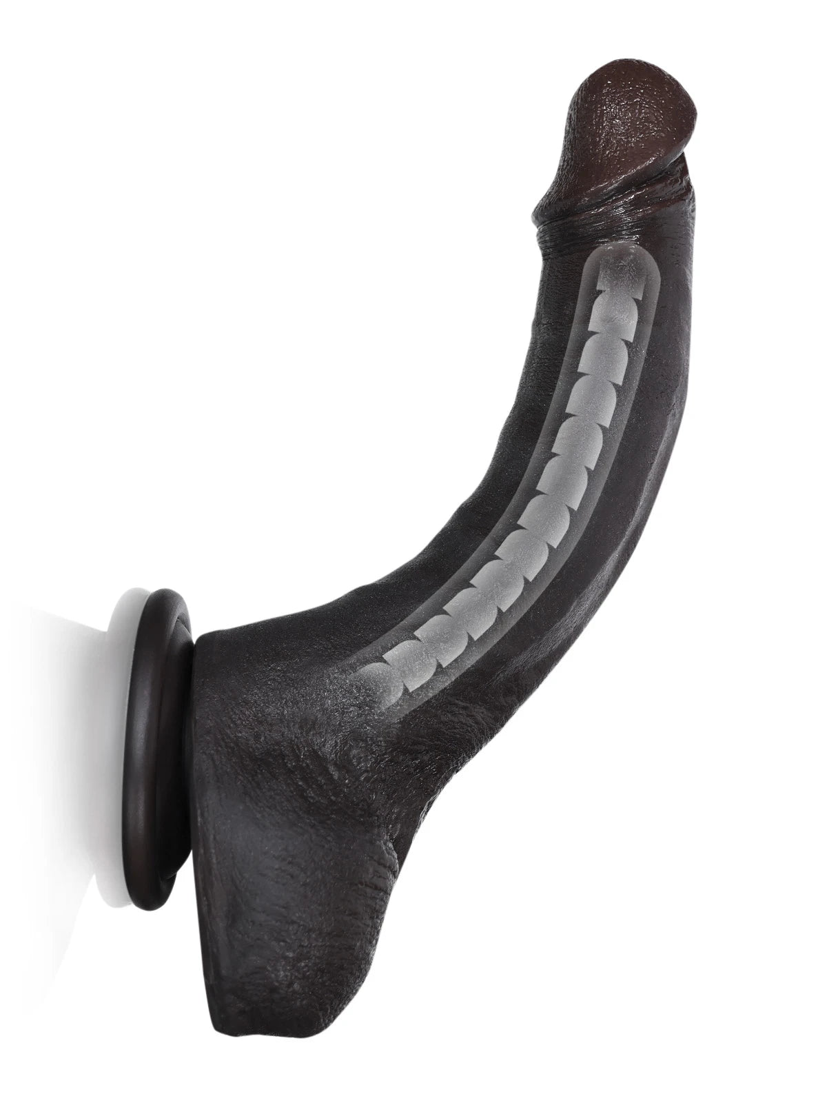 Jodie 8.3" x 1.5" Striking Black Silicone Dildo with Bendable Metal Core