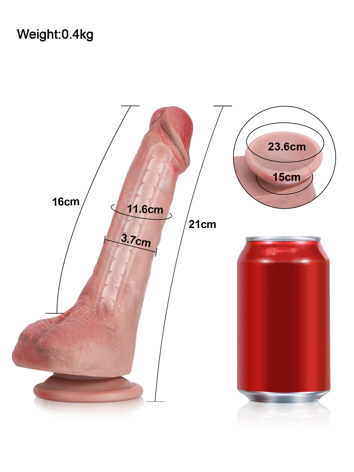 Jodie 8.3" x 1.5" Beginner-Friendly Realistic Silicone Dildo with Bendable Metal Core