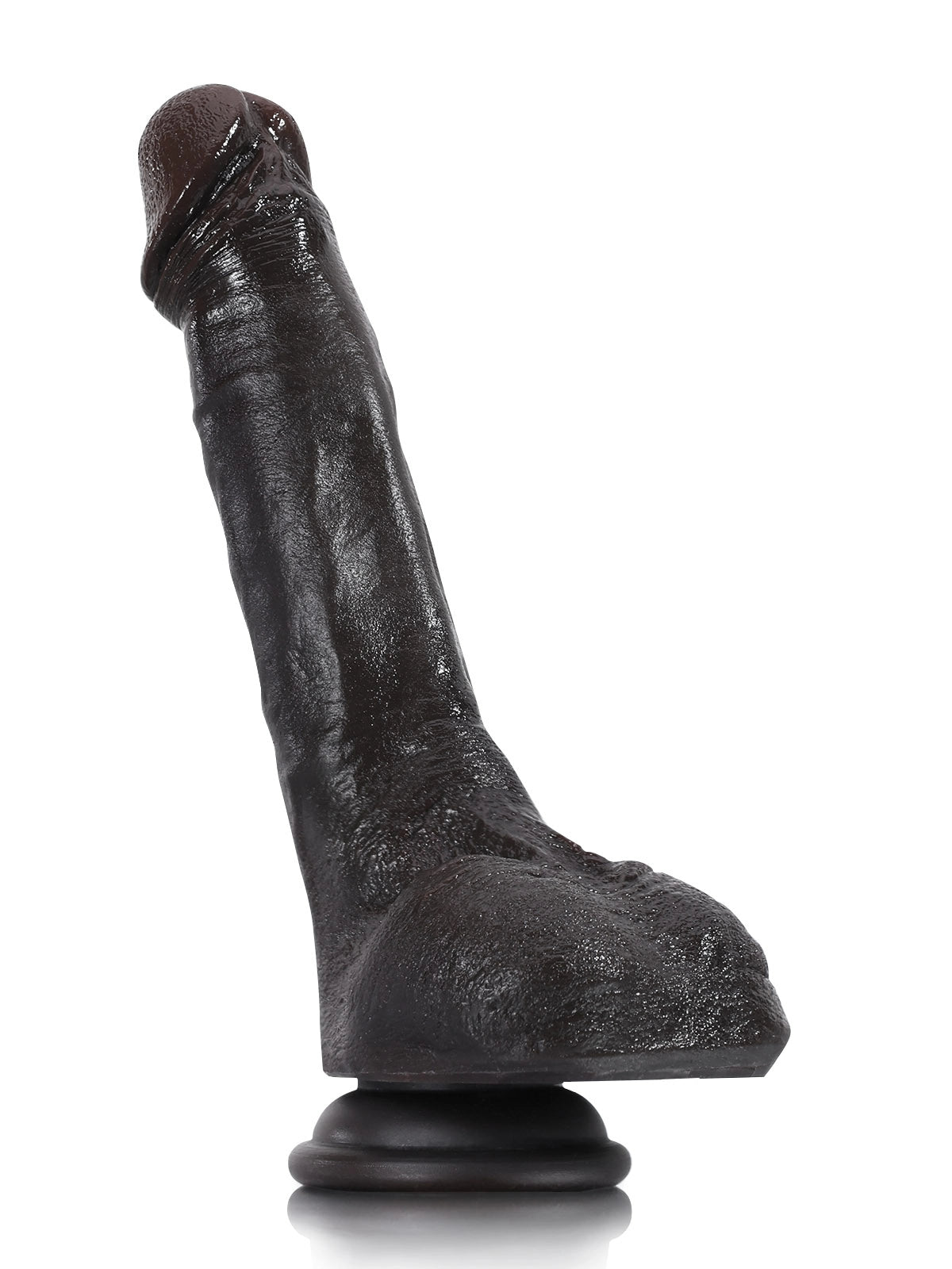 Jodie | 8.3" x 1.5" Slim Black Realistic Silicone Dildo with Bendable Metal Core