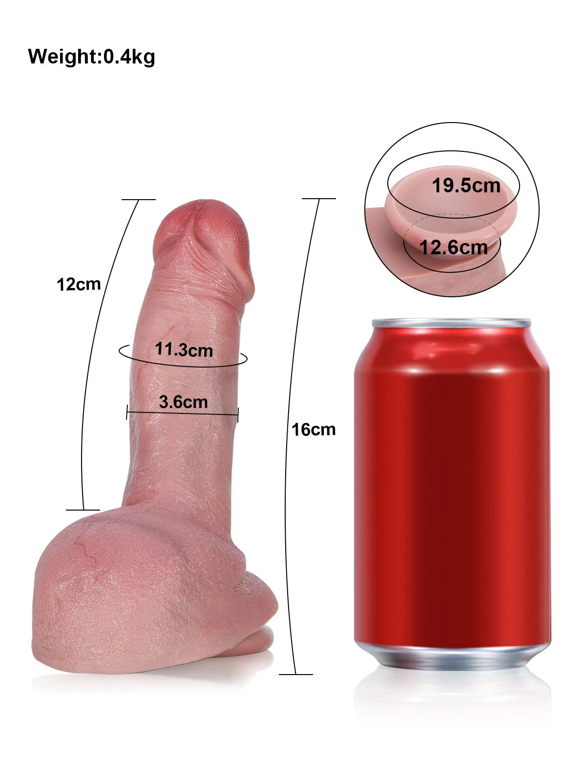Julian 6.3" x 1.4" Compact Beginner-Friendly Realistic Silicone Dildo with Full Balls