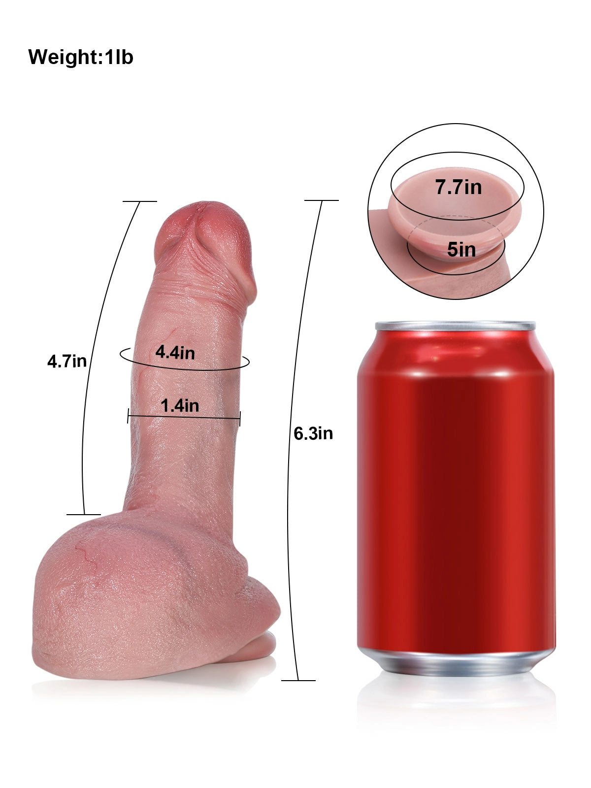 Julian 6.3" x 1.4" Compact Beginner-Friendly Realistic Silicone Dildo with Full Balls