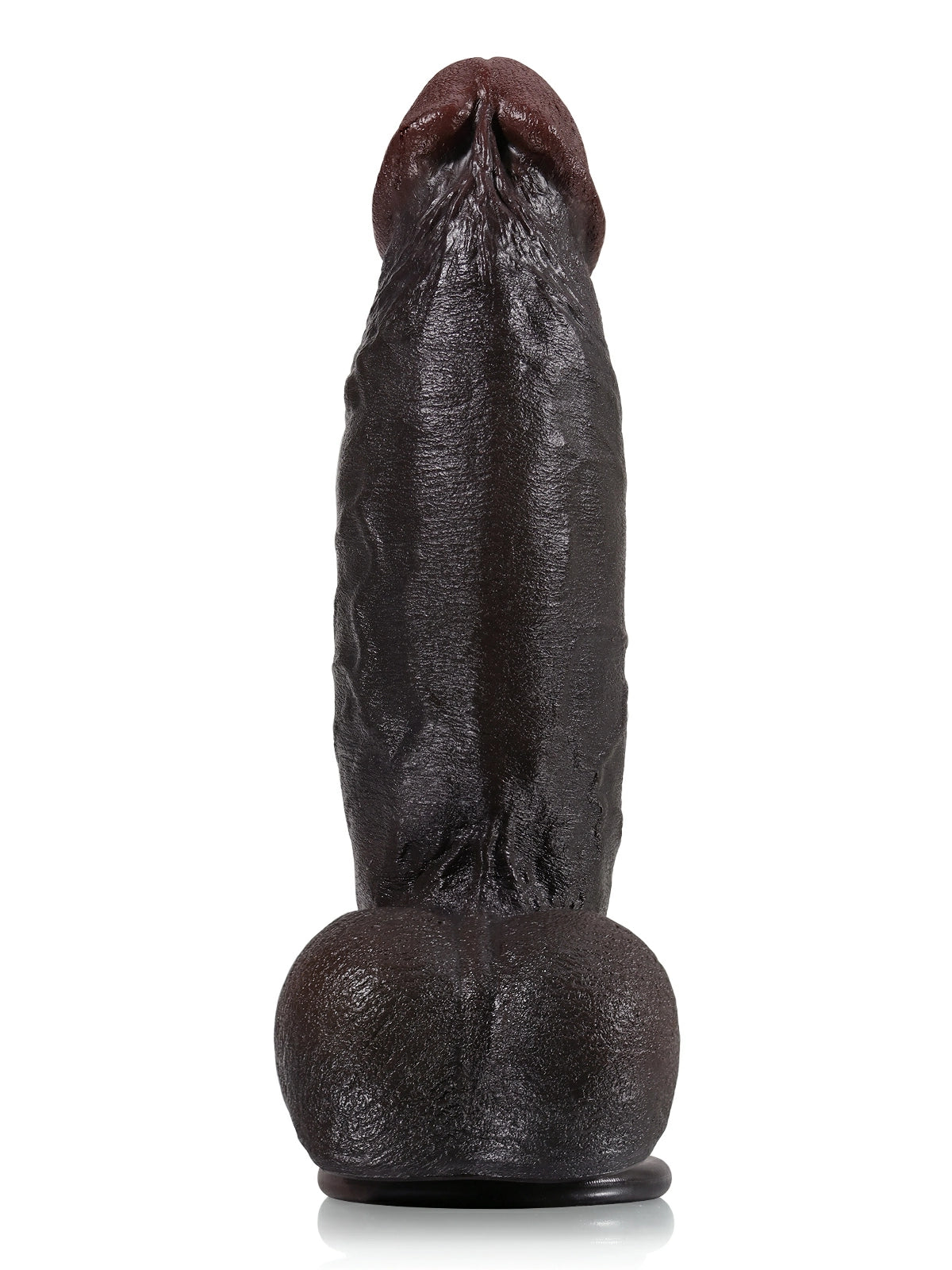 Kimi 8.6" x 2.2" Compact Realistic Black Silicone Dildo with Thicker Shaft