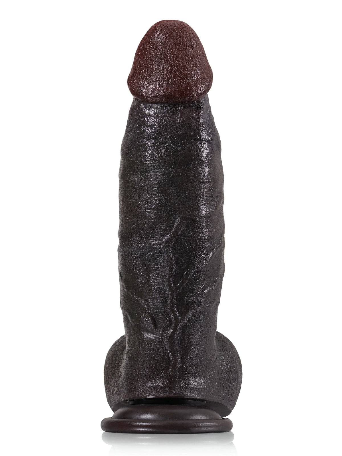 Kimi 8.6" x 2.2" Compact Realistic Black Silicone Dildo with Thicker Shaft