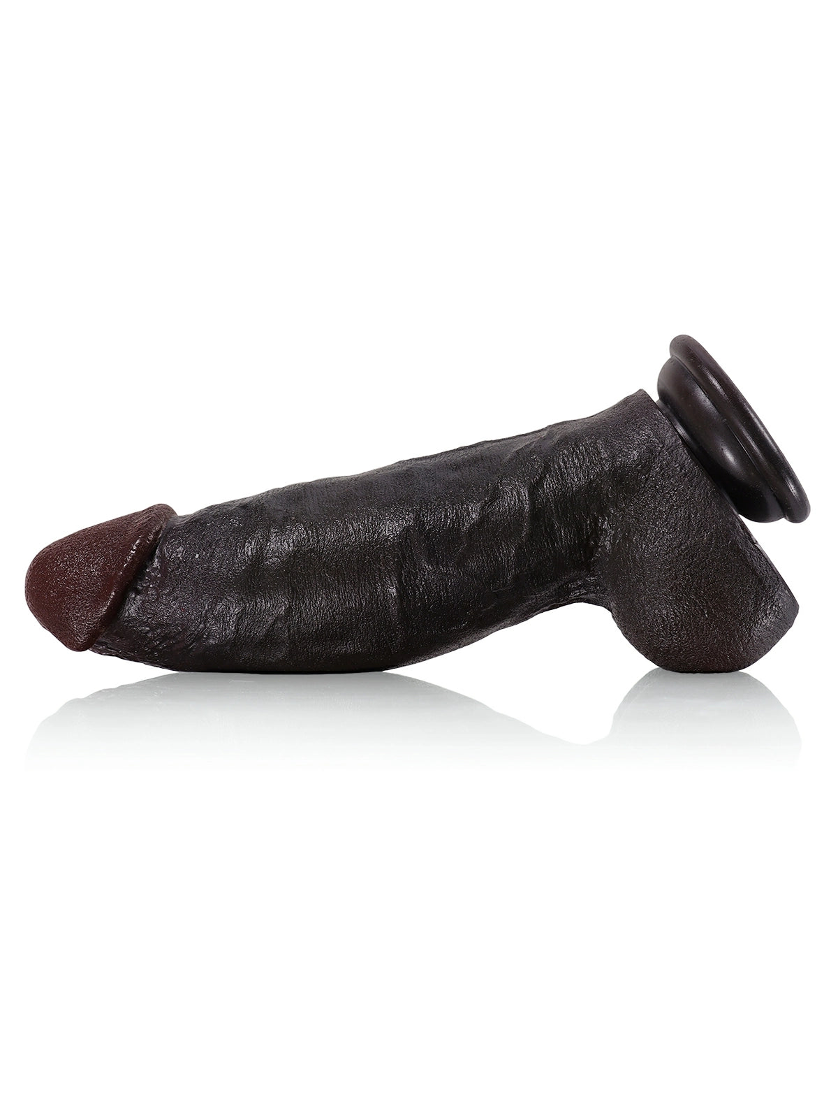 Kimi 8.6" x 2.2" Compact Realistic Black Silicone Dildo with Thicker Shaft