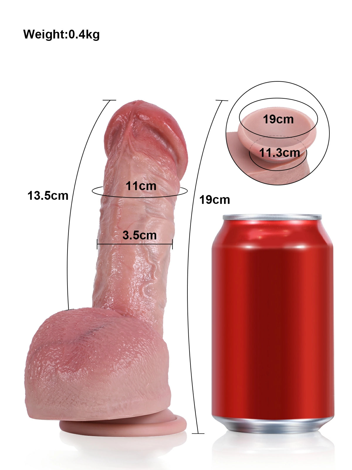 Kris 7.5" x 1.4" Slim, Flexible Realistic Silicone Dildo for Beginners