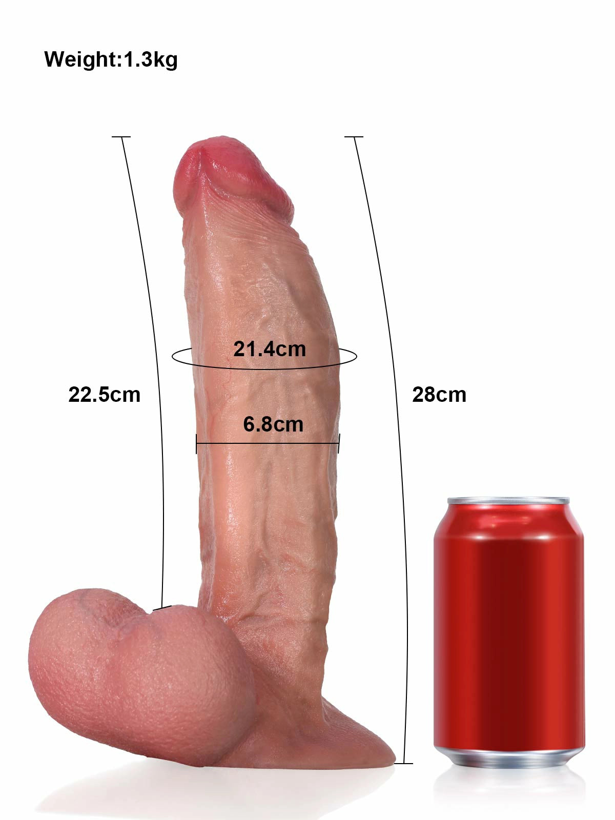 Legolas 11" x 2.7" Thick Realistic Silicone Dildo, Vac-U-Lock Compatible