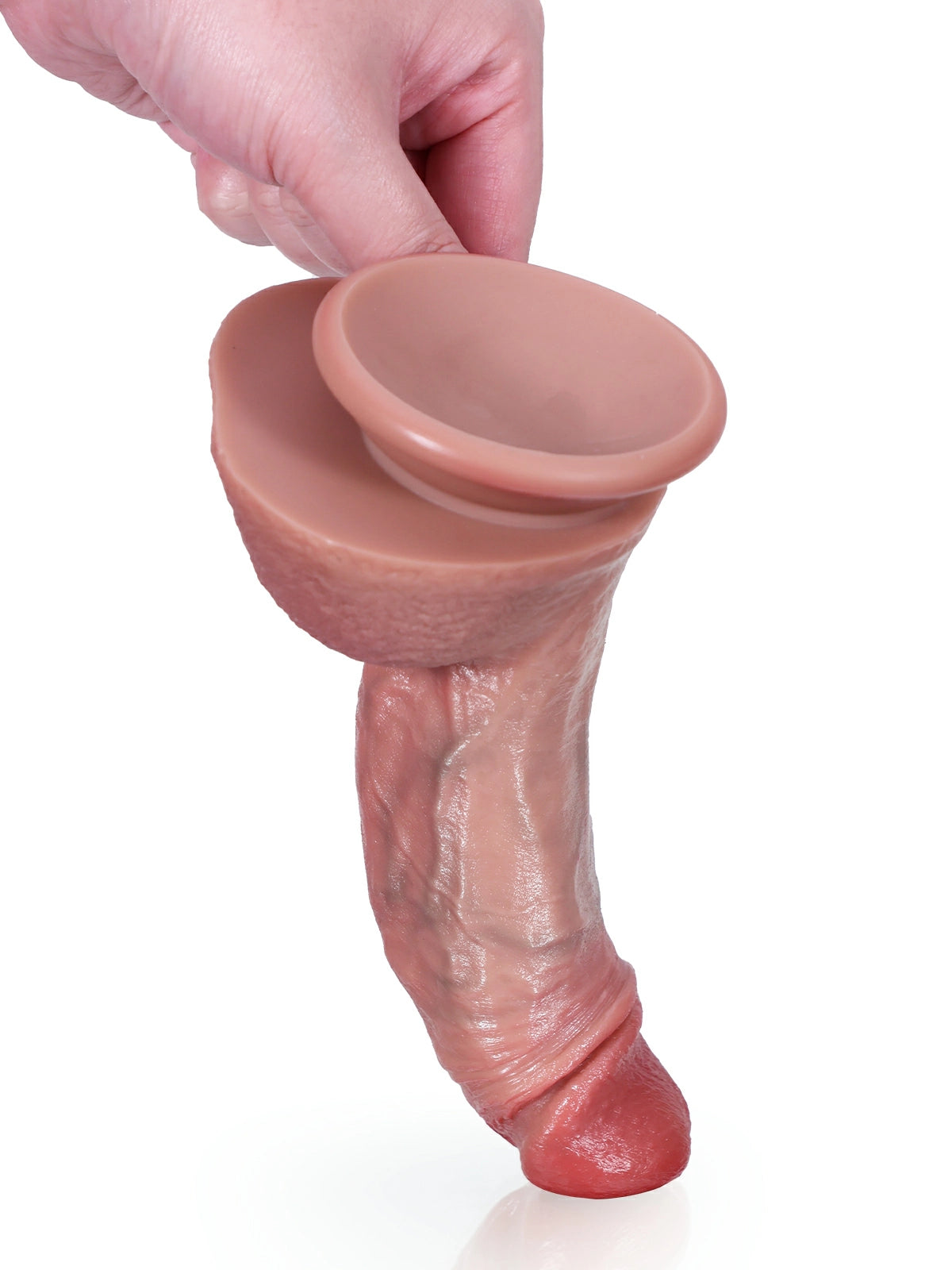 Mike | 7.5" x 1.6" Slim Beginner Realistic Silicone Dildo with Rosy Head & Coronal Ridge