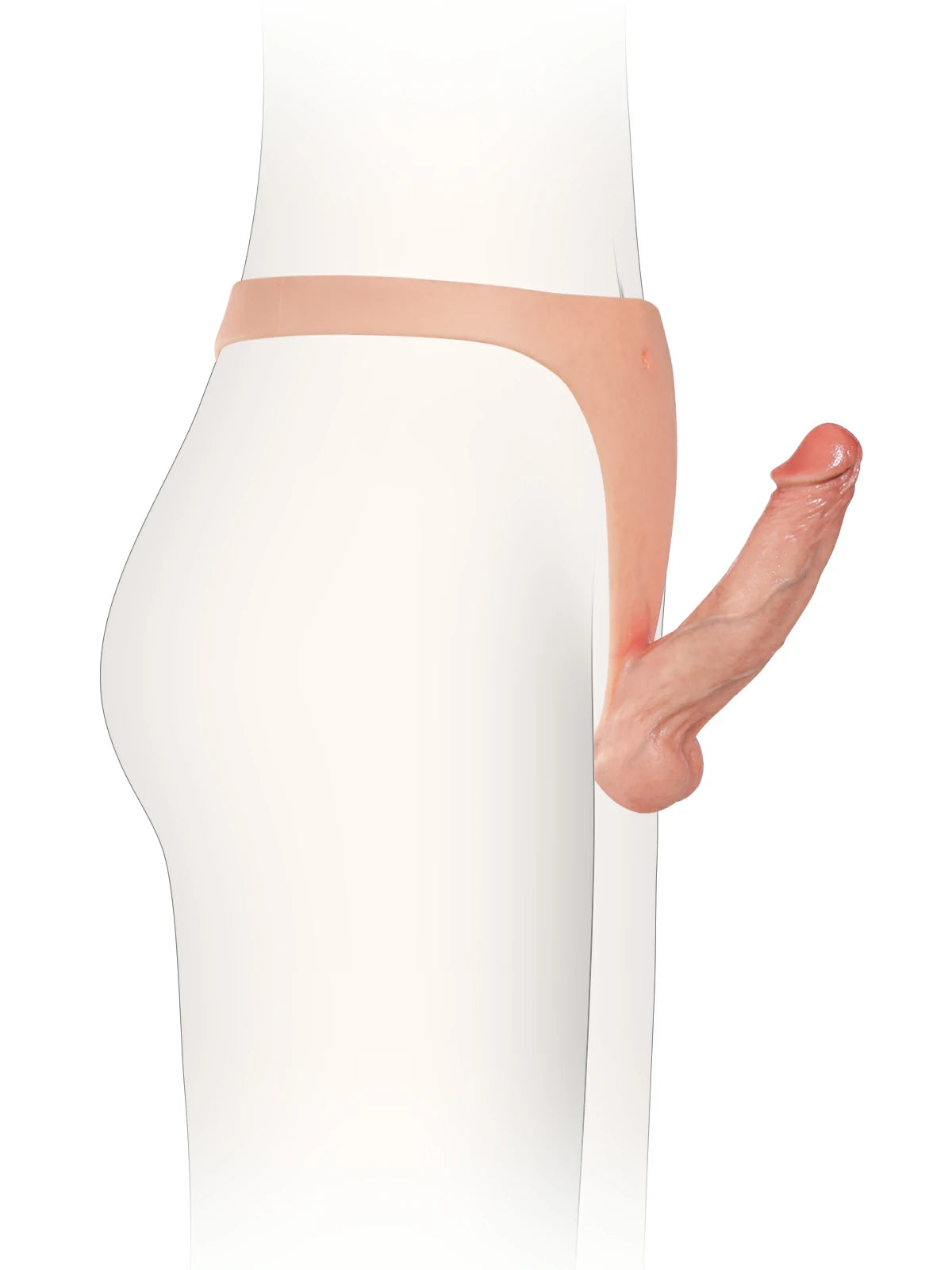 Nick 6.3" x 1.6" Lightweight Strap-On Realistic Dildo with Slim Strap & Moving Balls