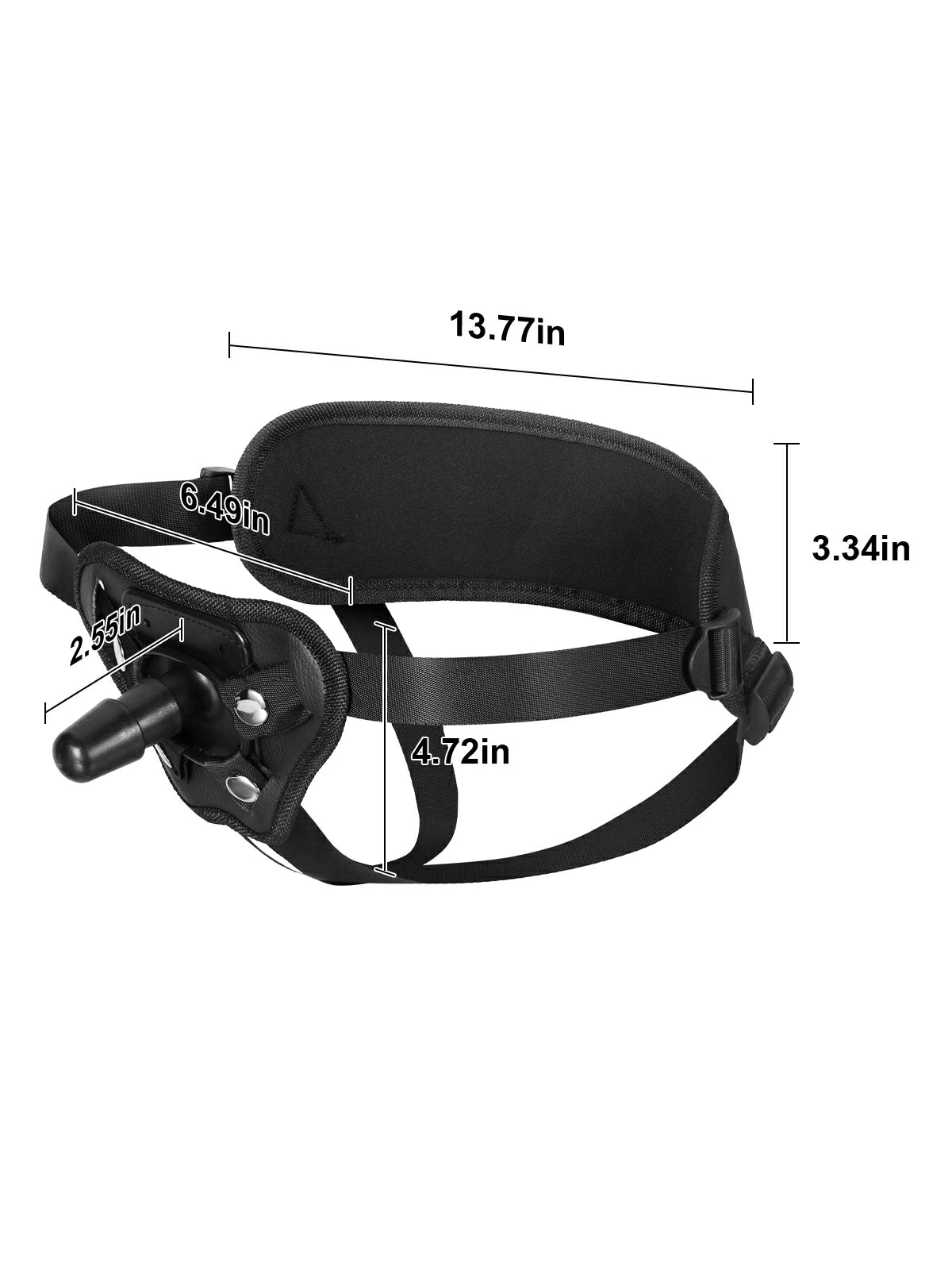 Ralph | Vac-U-Lock Black Leather Strap-On Harness with Adjustable Fit & 3 O-Rings