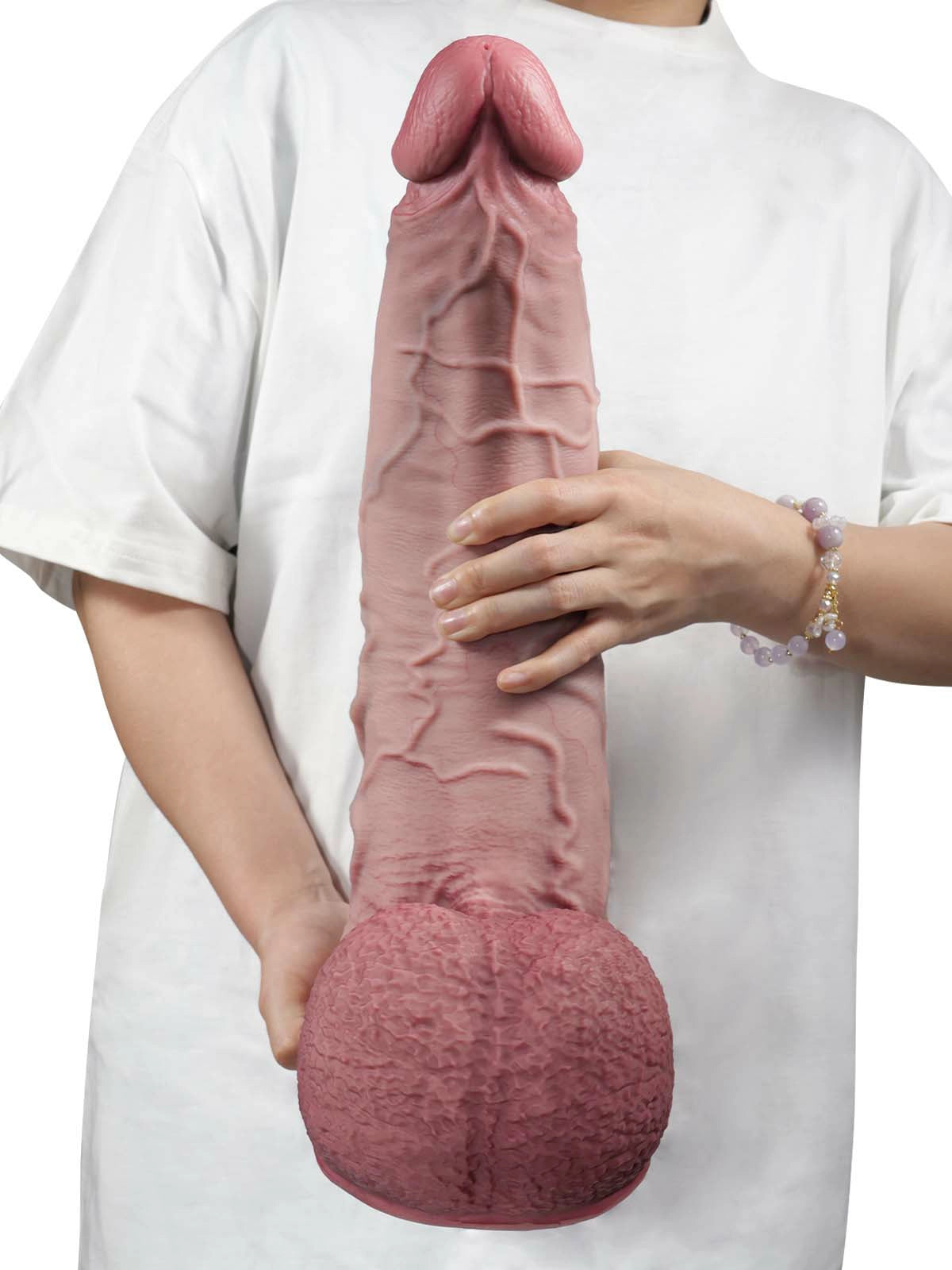 Raptor 16" x 3.7" Our Largest Realistic Silicone Anal Dildo, for Advanced Users Only