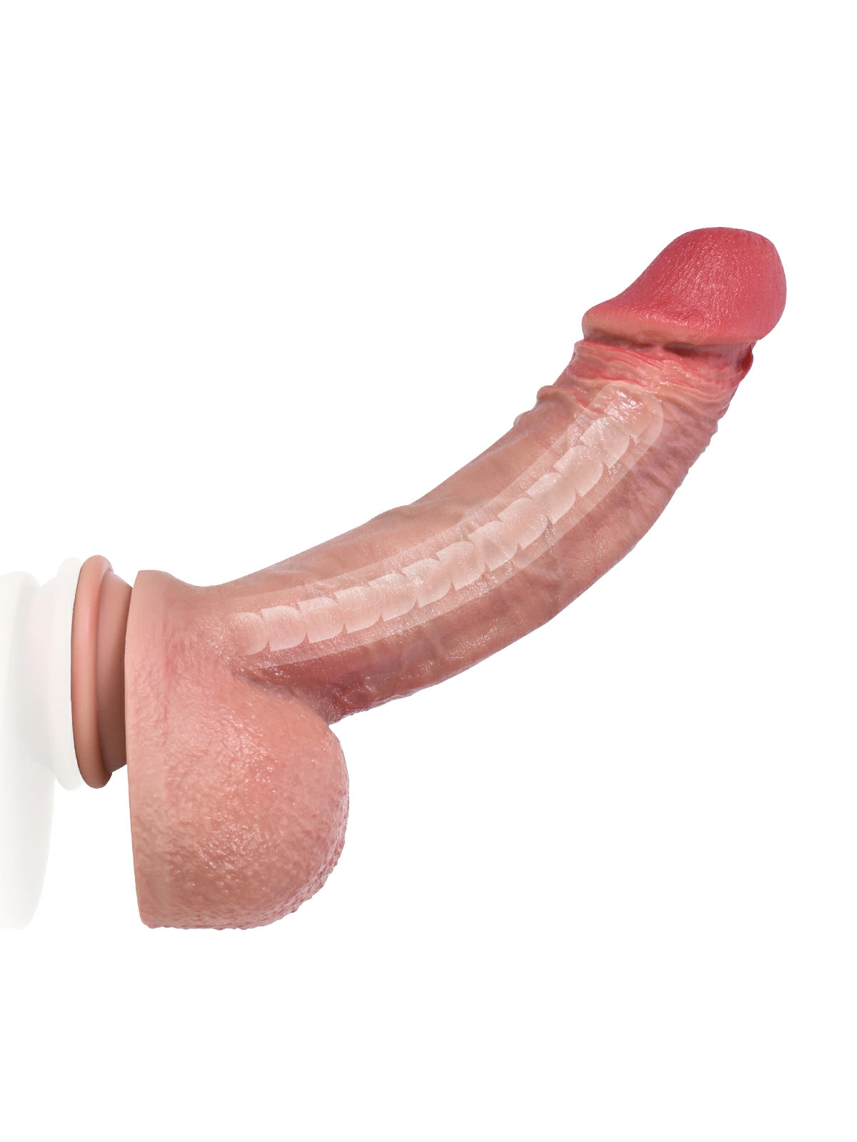 Rockwell | 10.8" x 2.2" Realistic Silicone Dildo with Wrinkled Skin Texture and Bendable Core