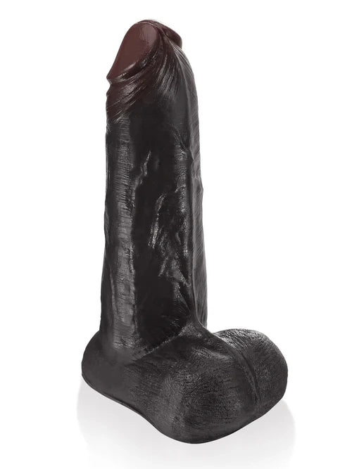 Ryder | 9" x 2.1" Black Realistic Silicone Dildo with Sliding Skin & Vac-U-Lock