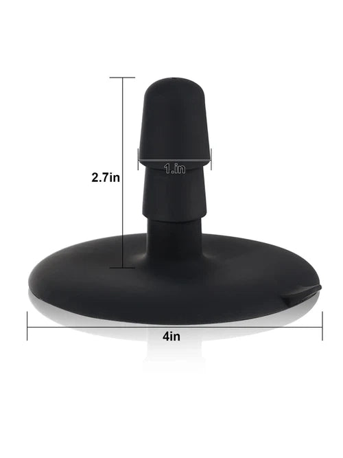 Ryder | 9" x 2.1" Black Realistic Silicone Dildo with Sliding Skin & Vac-U-Lock
