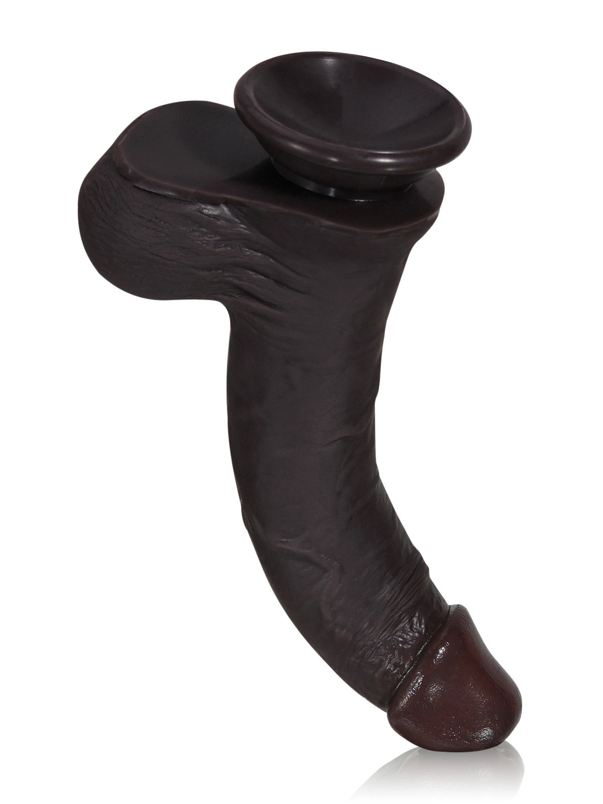 Sem | 8.7" x 1.7" Black Realistic Silicone Dildo with Sliding Skin & Moving Balls