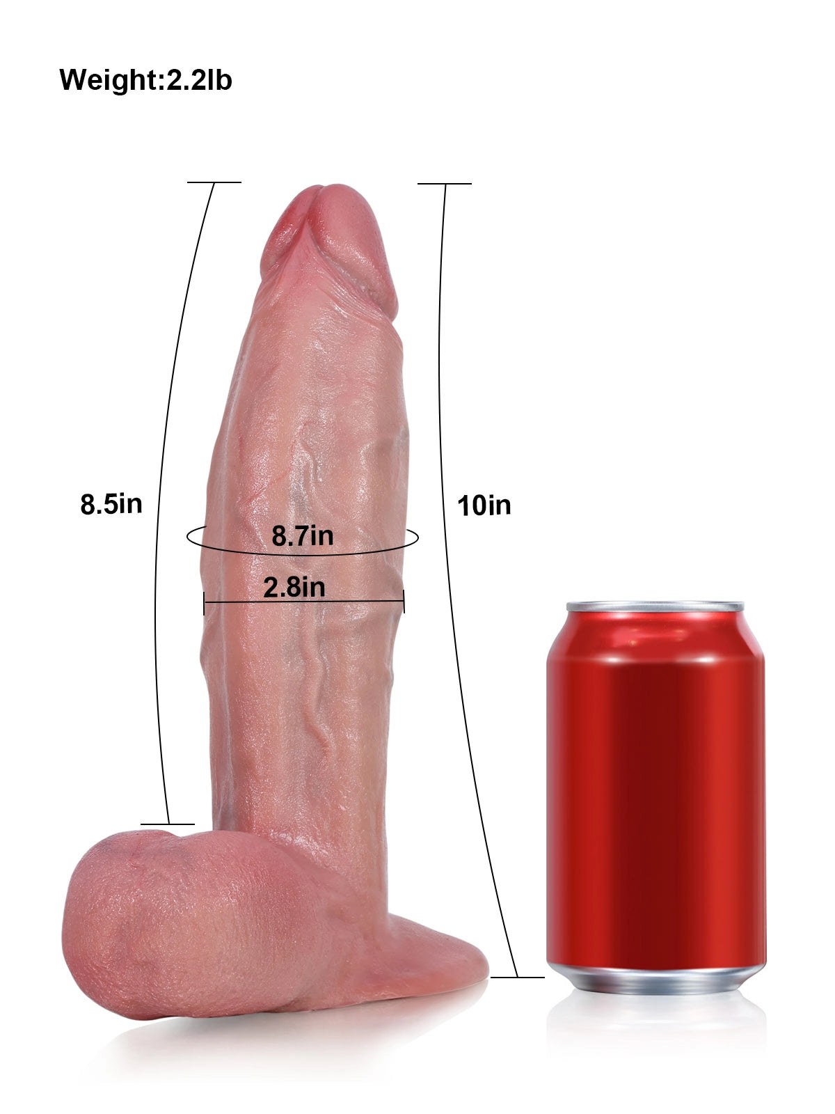 Dragon | 9.3" x 2.4" Thick Realistic Silicone Dildo, Vac-U-Lock Compatible