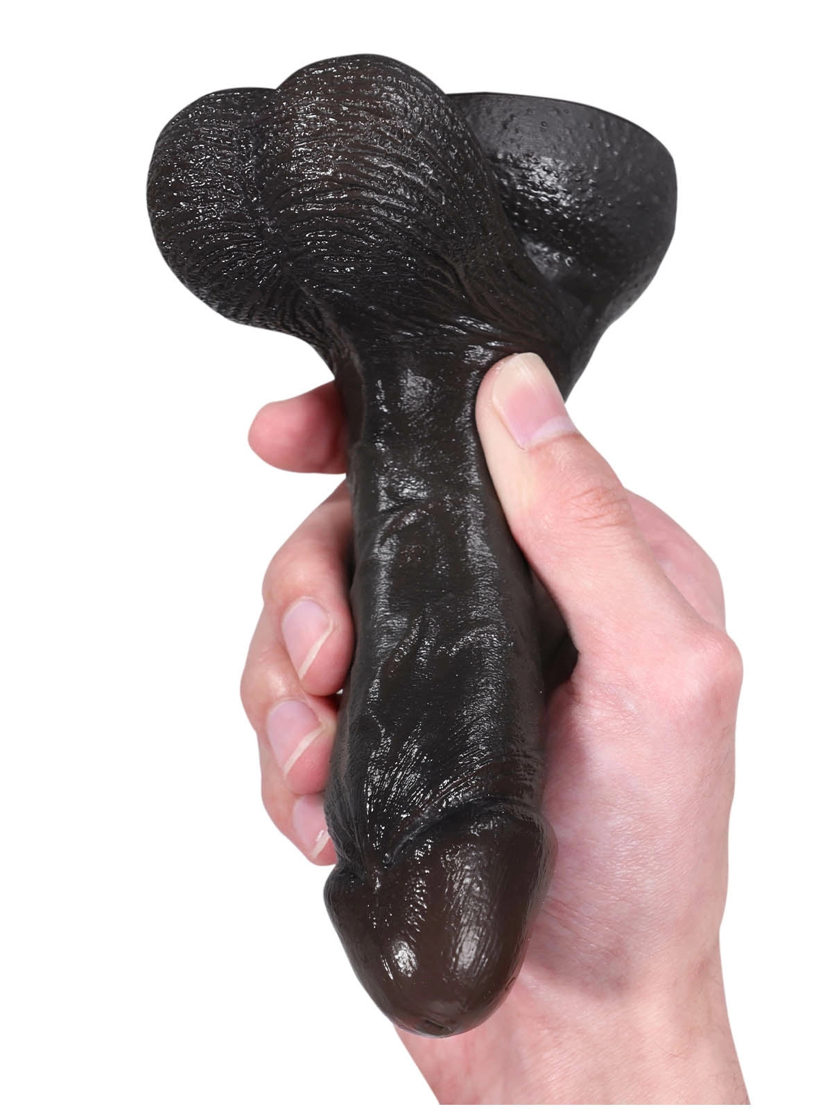 Smith 6.1" x 1.3" Compact Realistic Silicone Dildo with Swinging Balls
